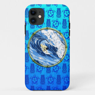 Surfer In Bamboo Circle iPhone 11 Case