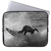 Surfer In Black and White