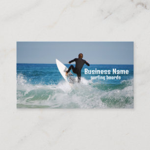 Surfer in sea.  customisable Business Card