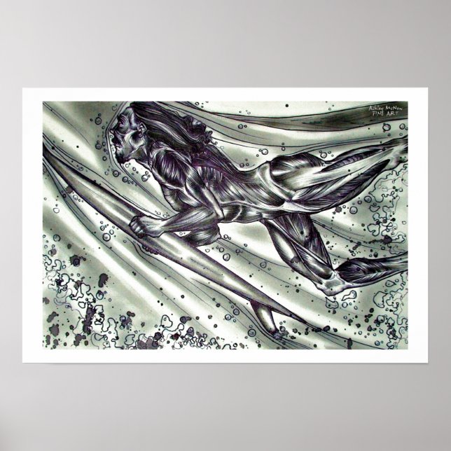 Surfer in skin poster (Front)