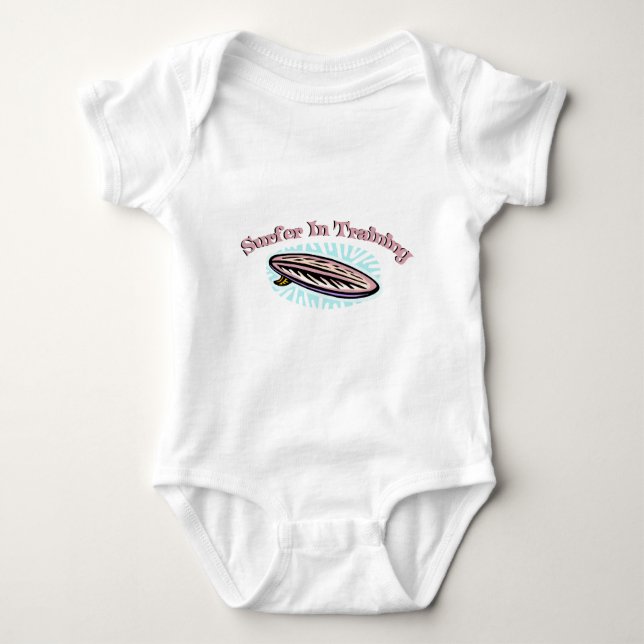 Surfer in Training Baby Bodysuit (Front)