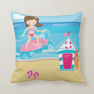 Surfer kids cushion