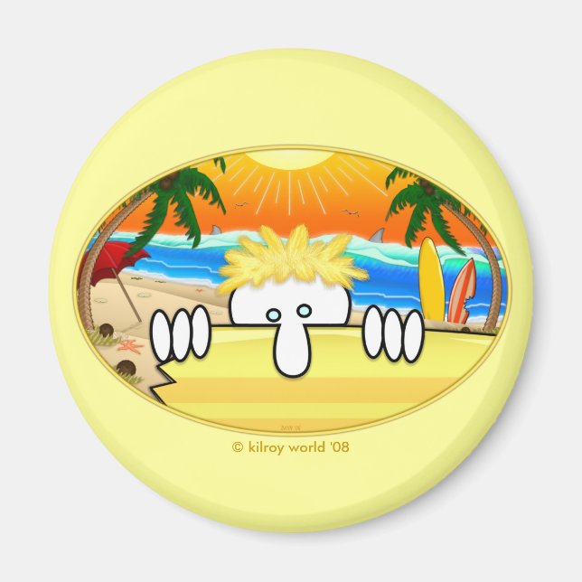 Surfer Kilroy Magnet (Front)