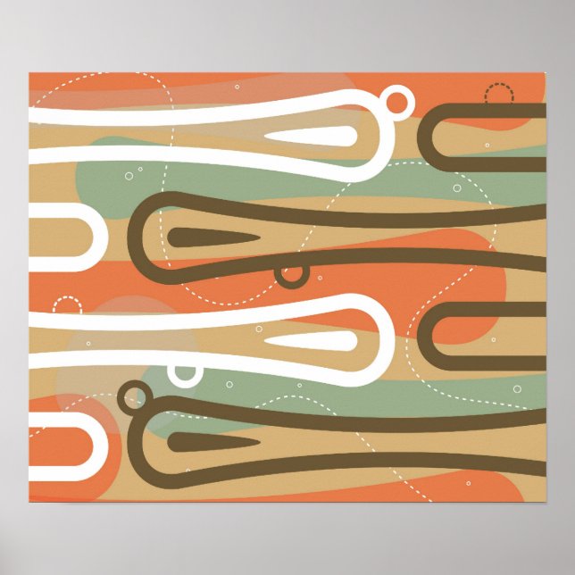 Surfer King - retro modern abstract print (Front)