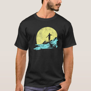 Surfer Longboarding At Sunset T-Shirt