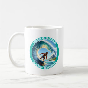 Surfer North Shore Oahu Hawaii Coffee Mug