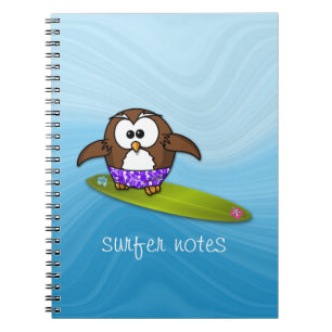 surfer owl notebook