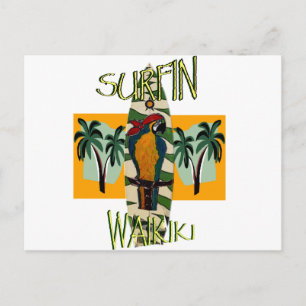 Surfer Parrot Postcard