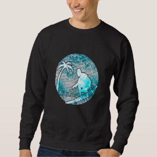 Surfer Retro Sun Vintage Surfing Surfboard Beachwe Sweatshirt