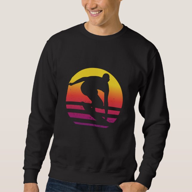 Surfer Retro Surfing Sunset Sweatshirt (Front)