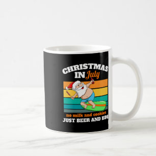 Surfer Santa Beer And Bbq Xmas Party Beach Christm Coffee Mug