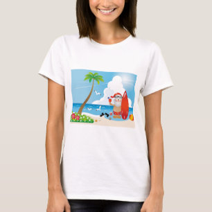 surfer santa claus T-Shirt