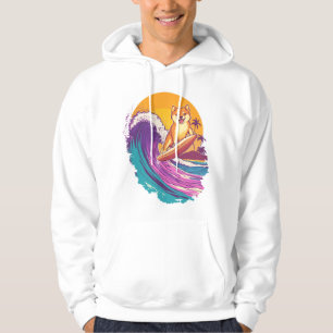 Surfer Shiba � Beach Vibes Dog Hoodie