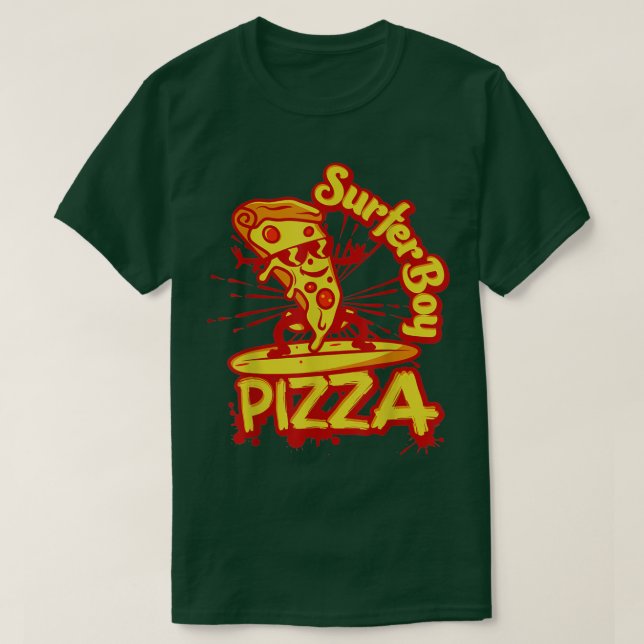 surfer Shirt retro pizza boy  (Design Front)