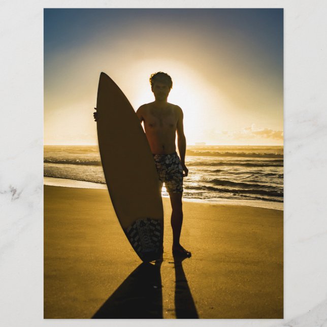 Surfer silhouette during sunrise (Front)