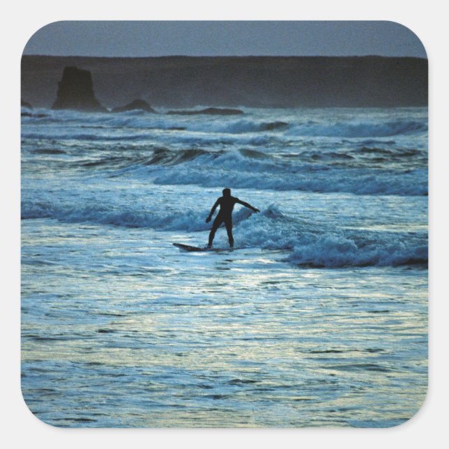 Surfer Square Sticker (Front)