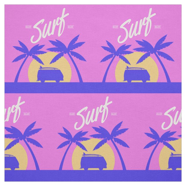 Surfer Sunset custom fabric (Swatch)
