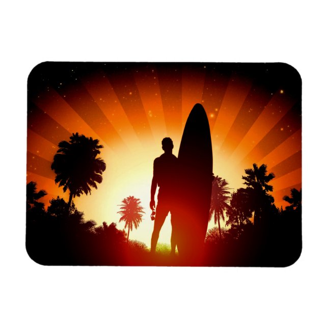 Surfer Sunset magnet (Horizontal)