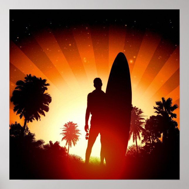 Surfer Sunset poster (Front)
