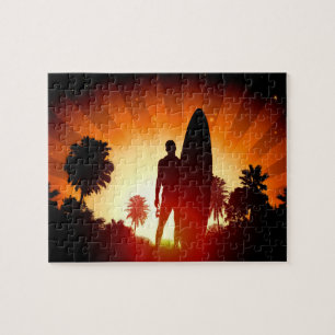 Surfer Sunset puzzle