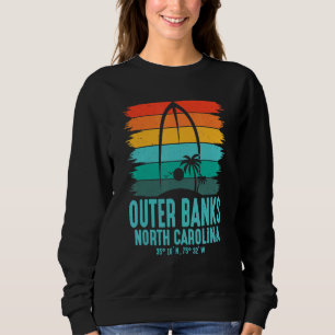 Surfer Surf Board Outer Banks Surfboarder Surfing Sweatshirt