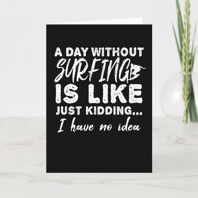 Surfer Surfboard Surfing Gift Present Idea Card (Front)