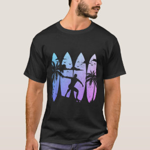 Surfer Surfboard Vintage Surfing Beach Summer Surf T-Shirt
