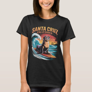 Surfer Surfing 70s 80s Santa Cruz California Retro T-Shirt