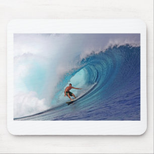 Surfer surfing a huge wave. mouse pad