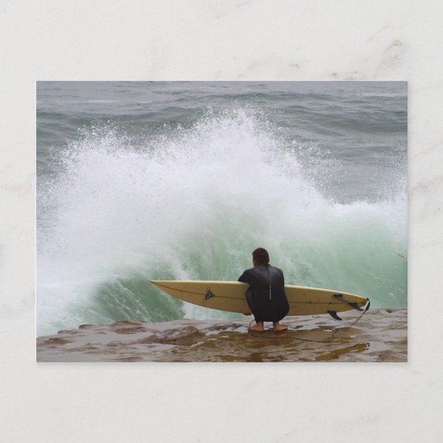 Surfer Surfing Postcard (Front)