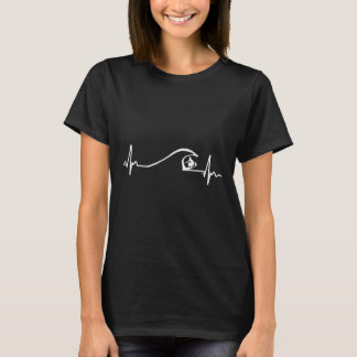 Surfer Surfing Wave Heartbeat T Shirt Gifts 