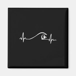Surfer Surfing Wave Heartbeat T Shirt Gifts Magnet