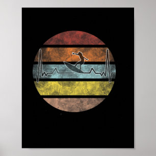 Surfer Surfing Wave Wing Foiling Surf Surfing Hear Poster