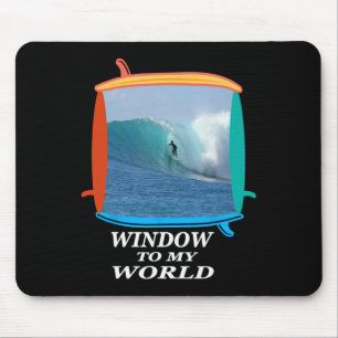 Surfer, Surfing, Waves, Ocean, Surfboards Window T Mouse Pad