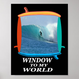 Surfer, Surfing, Waves, Ocean, Surfboards Window T Poster