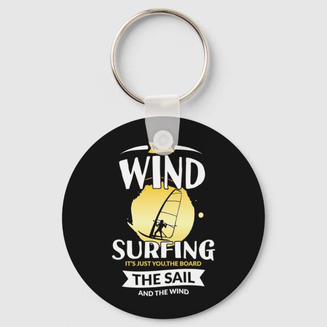 Surfer The Sail And The Wind Key Ring (Front)