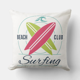 Surfer throw pillows