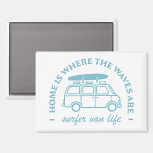 Surfer van life camper van quotes aesthetic magnet