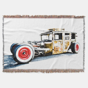 Surfer Wagon Throw Blanket