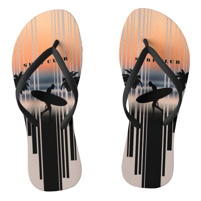Surfer Walking Into Beach At Sunset | Surf Club Thongs (Footbed)