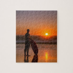 Surfer watching the waves jigsaw puzzle