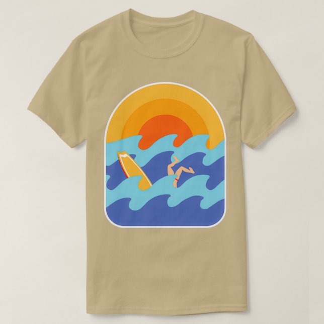 Surfer Wipeout T-Shirt (Design Front)