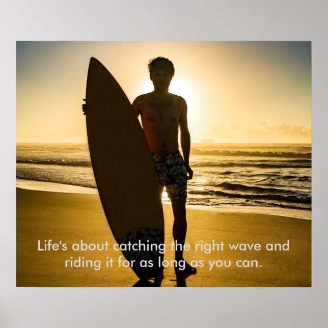 Surfer wit quote poster (Front)