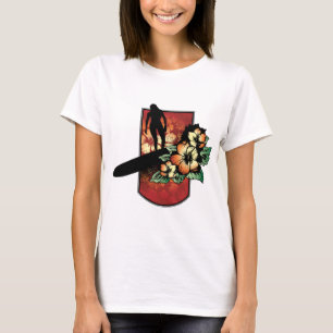 Surfer with tropical flower design T-Shirt