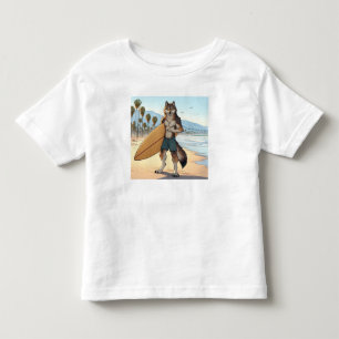 Surfer Wolf Toddler T-Shirt