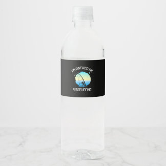Surfer Would Rather Be Windsurfing Water Bottle Label