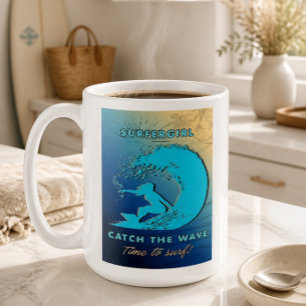Surfergirl - Catch the Wave Coffee Mug