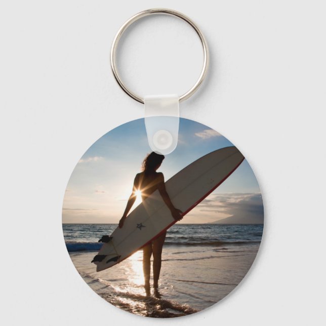 surfergirl.jpg key ring (Front)