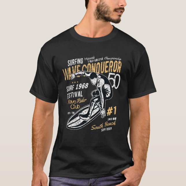 Surfers 50th Birthday Novelty 1968 T-Shirt (Front)