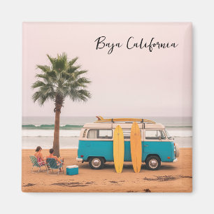 Surfers and Surfboards in Baja California Magnet